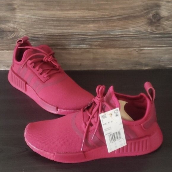 New Adidas NMD R1 Burgundy Red Womens Sneakers Size 7 Lightweight Walking Casual - Picture 1 of 10